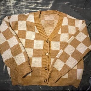 Checkered Cardigan